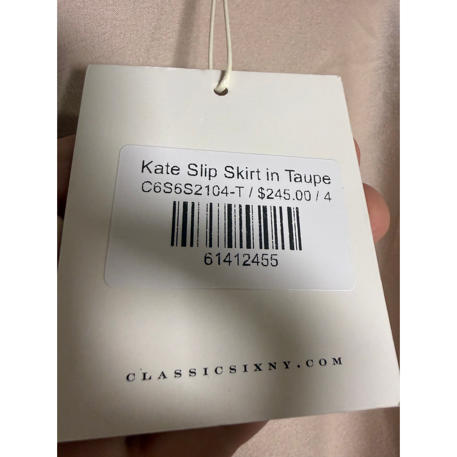 Nwt Classic Six Kate Slip Skirt In Taupe Sz. 4 — image 5 of 8